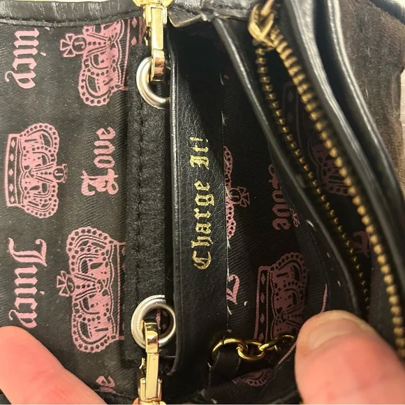 Juicy Couture Brown Vintage Wallet with Pink and Gold Details - Picture 5 of 5